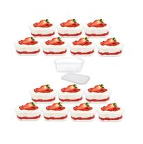 Pote Para Doces 250ml Retangular Tampa 24 Unidades