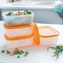 Pote para freezer transparente papaia da tupperware