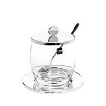 Pote Para Geleia Com Colher E Tampa De Aço Inox Padova Riva Pote Para Geleia Com Colher E Tampa De Aço Inox Padova Riva