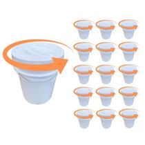 Pote Para Iogurte 20 Litros Tampa Rosca-Kit 15 Pçs