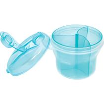 Pote para leite em po com divisoria azul