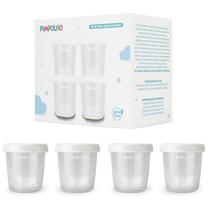 Pote Para Leite Materno 180ml 4 Unidades Com Medidas Pimpolho Pote Para Leite Materno 180ml 4 Unidades Com Medidas Pimpolho
