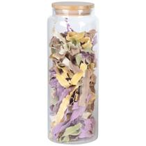 Pote Para Mantimento 1,7 L Vidro Boro Tampa De Bambu Dynasty