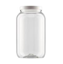Pote para mantimentos cristal de plástico com tampa branca 3,6L Panamby Pote para mantimentos cristal de plástico com tampa branca 3,6L Panamby