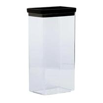 Pote Para Mantimentos Hermético Black Retangular Empilhável 2600ml Código 2125 - Paramount Pote Para Mantimentos Hermético Black Retangular Empilhável 2600ml Código 2125 - Paramount
