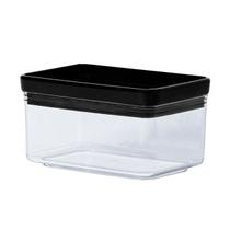 Pote Para Mantimentos Hermético Black Retangular Empilhável 580ml Código 2123 - Paramount Plásticos