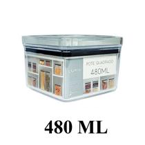 Pote Para Mantimentos Hermético Quadrado Empilhável 480ml Código 1161 - Paramount Pote Para Mantimentos Hermético Quadrado Empilhável 480ml Código 1161 - Paramount