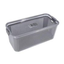 Pote Para Mantimentos Slim Multiuso Com Cesta 4225ml Cinza - Paramount Pote Para Mantimentos Slim Multiuso Com Cesta 4225ml Cinza - Paramount