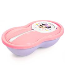 Pote para papinha com colher Minnie Baby Plasutil ref.7743