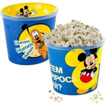 Pote Para Pipoca Mickey & Pluto Decorado com 2,1L Plasútil