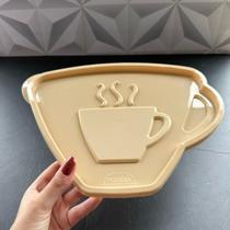 Pote para porta filtro coador de papel de plástico bege Plasútil para cozinha organizador de café grande 103