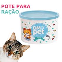 Pote para ração cachorro/gato 1,800ml DM Plas Pote para ração cachorro/gato 1,800ml DM Plas