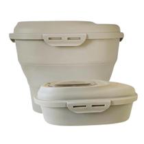 Pote para Ração Evolution Areia Tampa Vedada com Capacidade de 10kg 1 Unidade
