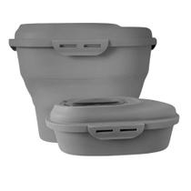 Pote para Ração Evolution Cinza Tampa Vedada com Capacidade de 10kg 1 Unidade