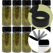 Pote para Tempero 100ml Com Tampa Flip Kit com 10 Unidades
