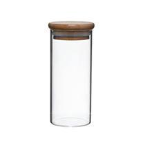 Pote Para Temperos Com Vedação Vidro Tampa De Bambu 180ml Pote Para Temperos Com Vedação Vidro Tampa De Bambu 180ml