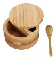 Pote Para Temperos ou Condimentos Com Duas Divisões Bambu Linha Ecokitchen Mimo Style