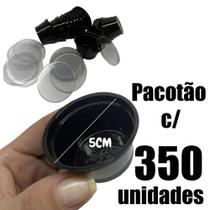 Pote pequeno 30ml preto com tampa 350 unid, para molhos dona rita d695