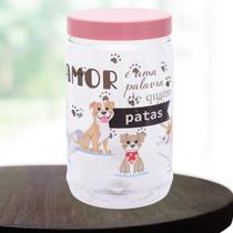 Pote Pet porta Ração para Cachorro 1,9 Litros Com Alça Rosa Pote Pet porta Ração para Cachorro 1,9 Litros Com Alça Rosa