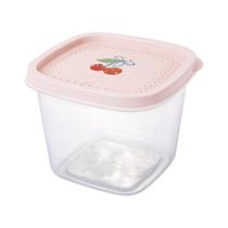 Pote Plástico 1,2L Quadrado Tampa Rosa Porta Mantimentos Organizador Cozinha Freezer Microondas Pote Plástico 1,2L Quadrado Tampa Rosa Porta Mantimentos Organizador Cozinha Freezer Microondas