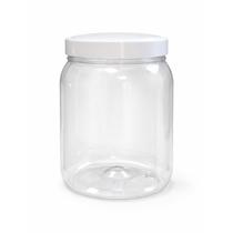 Pote Plástico 1700ml Transparente com Tampa Branca Pote Plástico 1700ml Transparente com Tampa Branca
