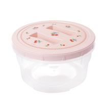 Pote Plástico 2L Porta Mantimentos Cozinha Tampa Rosca Rosa