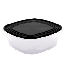 Pote Plástico 3.1L MaximaPlastic Valência Quadrado com Abas Pote Plástico 3.1L MaximaPlastic Valência Quadrado com Abas