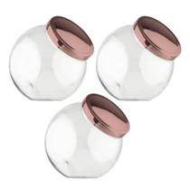 Pote Plástico Bandeirante Tampa Rose Baleiro 2,4 Lts 3unid