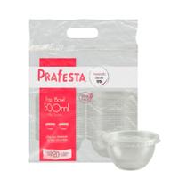 Pote plástico bowl com tampa 250ml com 20 unidades prafesta Pote plástico bowl com tampa 250ml com 20 unidades prafesta