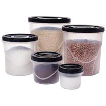 Pote Plastico Clic Conj. 5 Potes Rosca