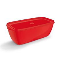 Pote Plástico Color Vermelho Retangular 3l - Uz