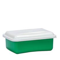 Pote Plástico Colorido 1000L - Retangular com Tampa Branca