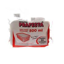 Pote Plástico com Tampa 500 Ml 144 Unidades Prafesta Pote Plástico com Tampa 500 Ml 144 Unidades Prafesta