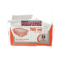 Pote Plástico com Tampa 750 Ml 144 Unidades Prafesta Pote Plástico com Tampa 750 Ml 144 Unidades Prafesta