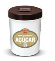 Pote Plástico Com Tampa De 2,5 Litros Para Guardar Açúcar Amélia Branco - Ref: 100243