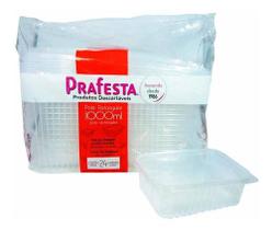 Pote Plastico com Tampa Prafesta 1000ml 144 unidades Pote Plastico com Tampa Prafesta 1000ml 144 unidades