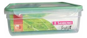 Pote Plástico Com Travas Hermético 2,5l Freshy Sanremo