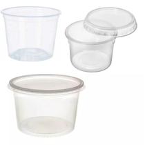 Pote Plástico Compacto com Tampa 200ml. Atacado 100 Unidades