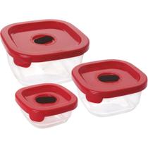Pote Plástico CONJ. 3 Potes Encaixáveis C/VA KIT Pote Plástico CONJ. 3 Potes Encaixáveis C/VA KIT
