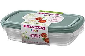 Pote Plastico Conj. 3 Potes Facil 785Ml (S) Pote Plastico Conj. 3 Potes Facil 785Ml (S)