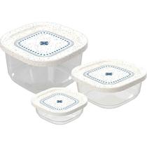 Pote Plástico Conj. 3potes Encaixáveis C/val Kit