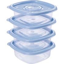 Pote Plastico Conj 4 Potes Pop Qd 400Ml Pote Plastico Conj 4 Potes Pop Qd 400Ml