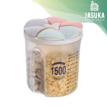 Pote Plástico de Armazenamento com 3 Divisórias 1,5Litros