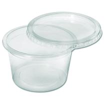 Pote plastico descartavel redondo c/tampa 500ml pp c/50