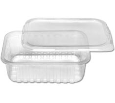 Pote plástico descartável retangular 500ml c/tampa 8311 Prafesta 1 UN