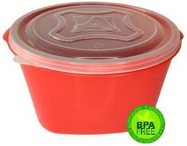 Pote Plástico Free Bpa Multi Uso Vasilha 5,5L Vermelho