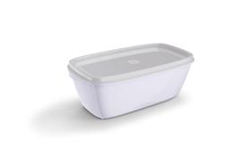 Pote Plastico Multiuso Branco 1,5L Tampa Transparente Uz - Uz Utilidades