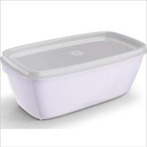 Pote Plastico Multiuso Premium Branco 1,5L Solido com Tampa Transparente UZ
