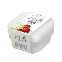 Pote Plástico Nakaya 380 ml 3 Potes Tampa Branca Japão Pote Plástico Nakaya 380 ml 3 Potes Tampa Branca Japão
