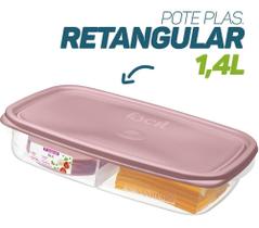 Pote Plastico Para Frios Queijo Presunto C/ Divisória 1,4 L Pote Plastico Para Frios Queijo Presunto C/ Divisória 1,4 L